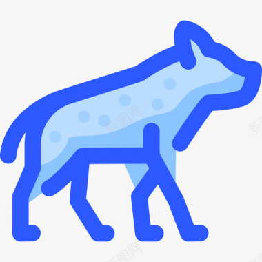 鬣狗野生动物8蓝色图标