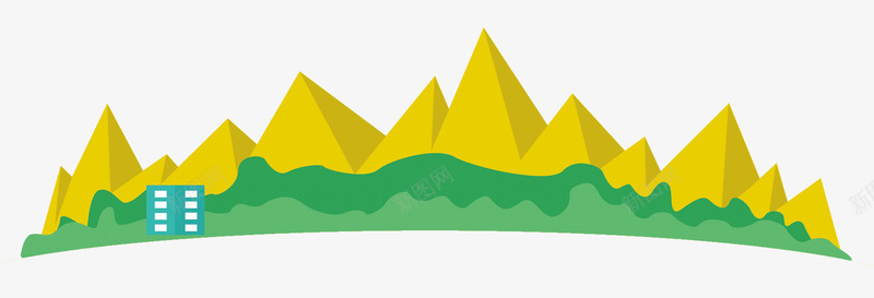 唯美卡通可爱手绘山树林png免抠素材_新图网 https://ixintu.com 唯美 卡通 可爱 手绘山 树林