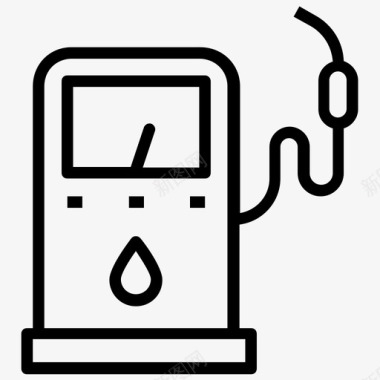 燃油泵加油机生物柴油机生物乙醇图标