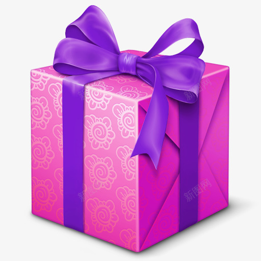 紫色的礼物盒图标iconcomWebUIIcpng_新图网 https://ixintu.com 图标 礼物 紫色