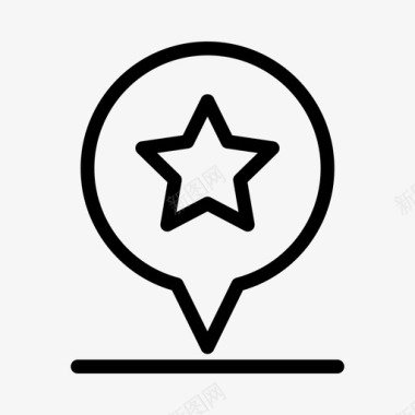 星号位置地图导航图标