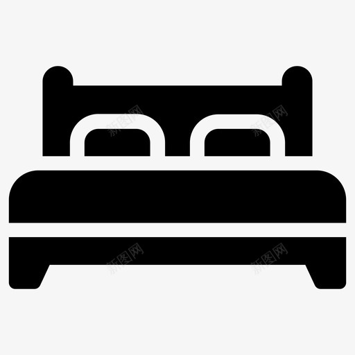 床被褥双人床svg_新图网 https://ixintu.com 床被 被褥 双人床 大床 床垫