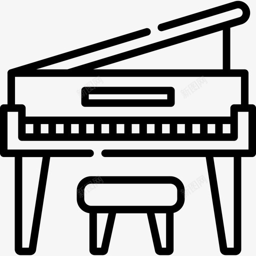钢琴艺术设计27线性svg_新图网 https://ixintu.com 钢琴 艺术设计 线性
