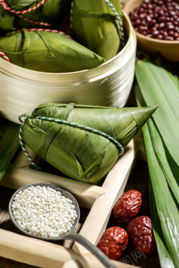 粽子绿色传统静物室内美食食品民俗粽子食材无人手工端背景