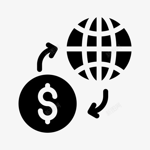 美元转帐全球汇兑货币svg_新图网 https://ixintu.com 美元 转帐 全球 汇兑 货币 银行 金融 字形