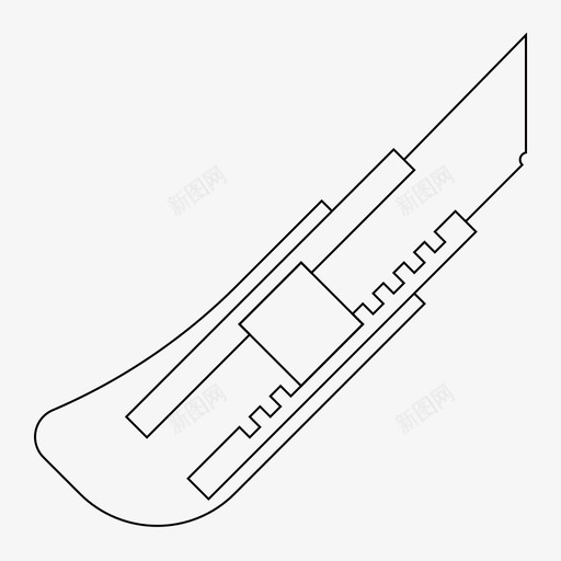 美工刀svg_新图网 https://ixintu.com 美工刀 五金工具 线性 简约
