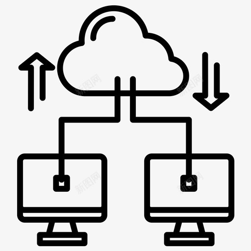 互联网电脑下载svg_新图网 https://ixintu.com 互联网 电脑 下载 上传 智能 技术 加粗 粗线条