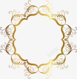 古典金色欧式镂空花纹分割线线条花边底纹边框线条标题素材