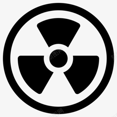 放射性的原子的危险的图标