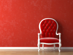高档软装简约大气室内红色座椅高清图片