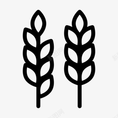 小麦作物食物图标