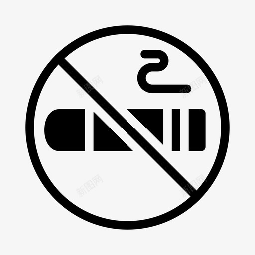 戒烟阻塞香烟svg_新图网 https://ixintu.com 戒烟 阻塞 香烟 不允许 健康 生活方式 字形