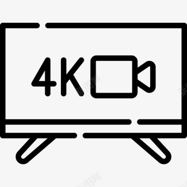 4k电影音频和视频28线性图标