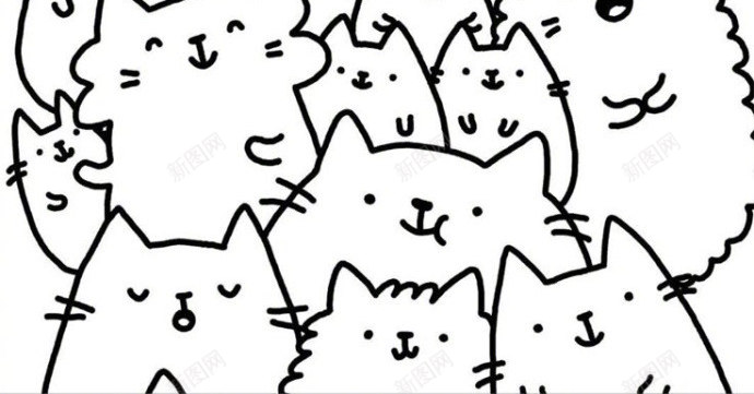 每日手绘上百个可爱猫咪的手绘表现形式如何绘制可爱的jpg设计背景_新图网 https://ixintu.com 手绘 可爱 每日 百个 猫咪 表现形式 如何 绘制 爱的