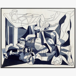 大师毕加索抽象艺术装饰画大尺寸样板房壁画挂画现代走素材