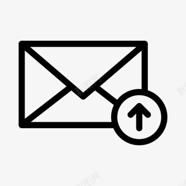 邮件上载电子邮件收件箱图标