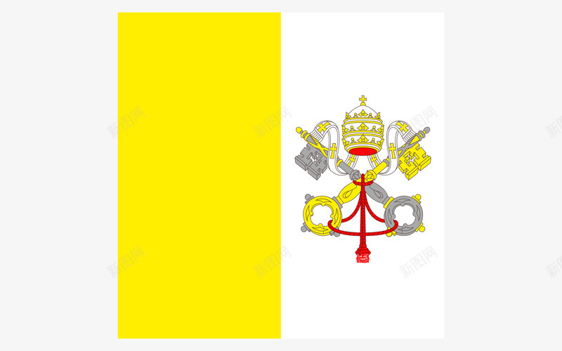 梵蒂冈城国VaticanCityState国旗归纳png_新图网 https://ixintu.com 梵蒂冈 城国 国旗 归纳
