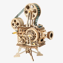 机械传动若态木质机械传动模型拼装玩具密码盒手工diy成人创高清图片