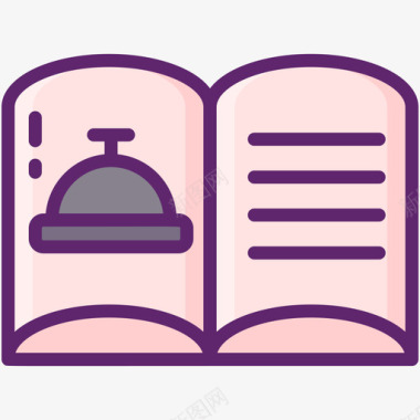 食谱书美食家线性颜色图标