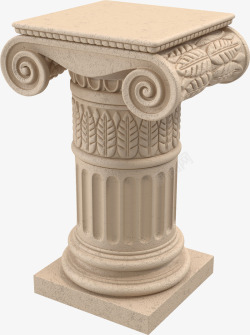 建筑构件罗马柱欧式构件建筑装饰金色柱子高清图片