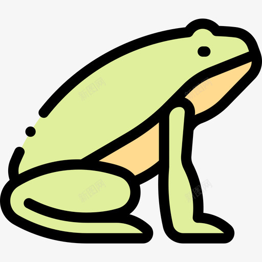 青蛙野生动物46线形颜色svg_新图网 https://ixintu.com 青蛙 野生动物 线形 颜色