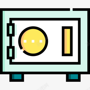 保险箱金融180线性颜色图标