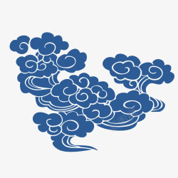 中国古风传统纹样祥云海浪透明图案AI矢量105素材