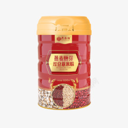 燕麦胚芽红豆薏米粉600克罐素材