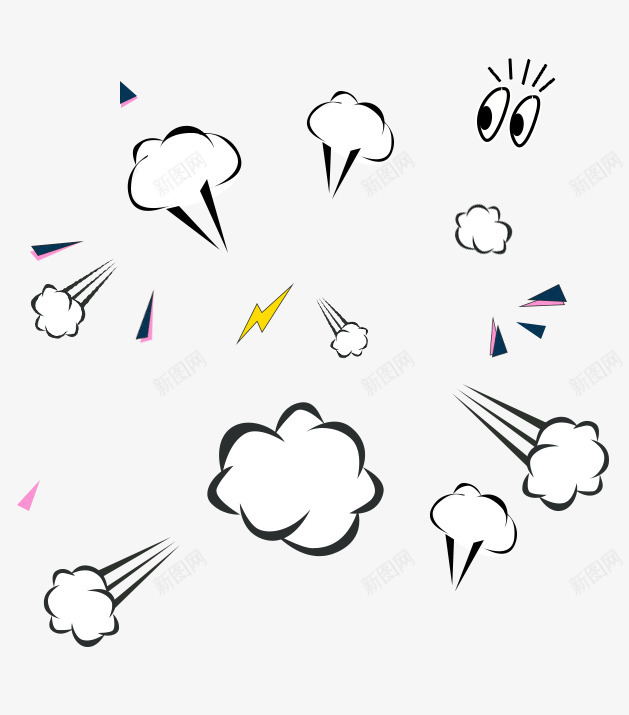 蘑菇云爆炸对话框png免抠素材_新图网 https://ixintu.com 蘑菇云 爆炸 对话框