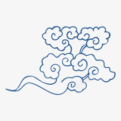 中国古风传统纹样祥云海浪透明图案AI矢量69素材