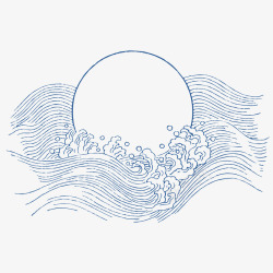 中国古风传统纹样祥云海浪透明图案AI矢量42素材