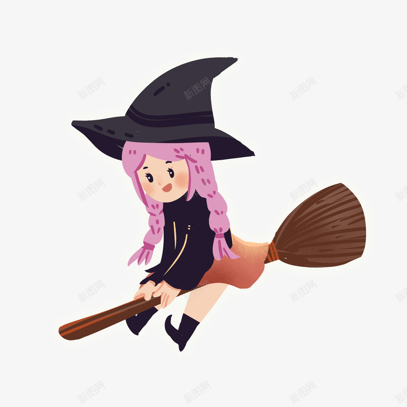 可爱女巫png免抠素材_新图网 https://ixintu.com 可爱 女巫