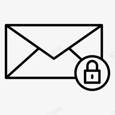 邮件隐私锁定消息图标
