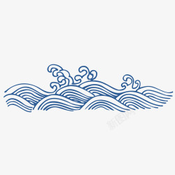 中国古风传统纹样祥云海浪透明图案AI矢量35素材