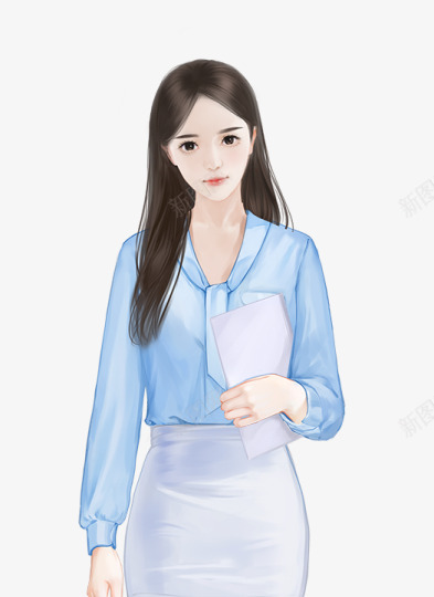 办公室女孩png免抠素材_新图网 https://ixintu.com 办公室 女孩