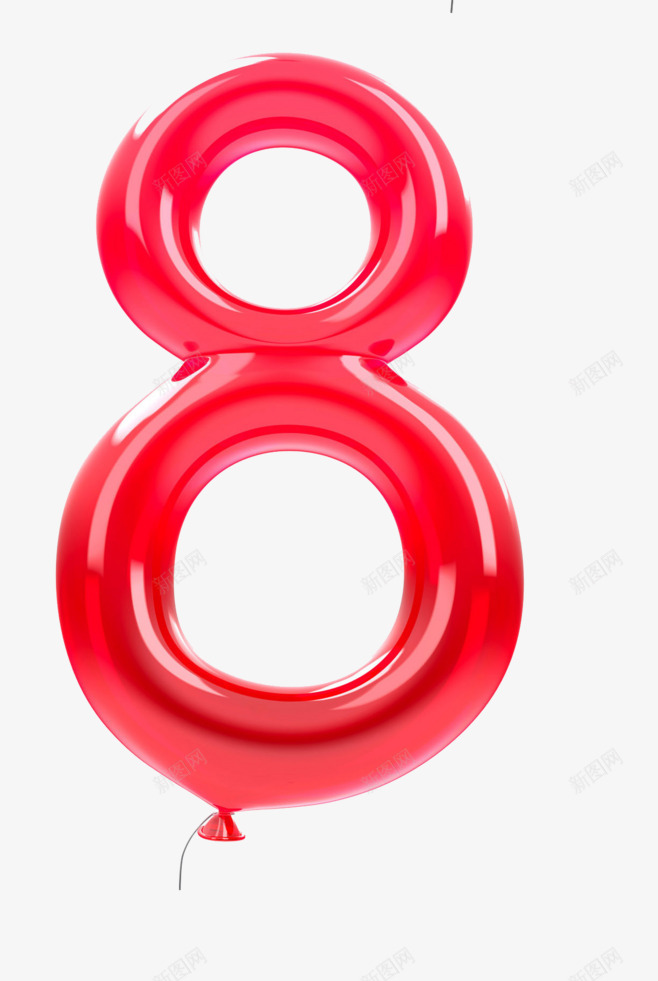 艺术字创意红色气球字体8png免抠素材_新图网 https://ixintu.com 创意 字体 气球 红色 艺术