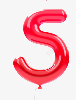 艺术字创意红色气球字体5素材