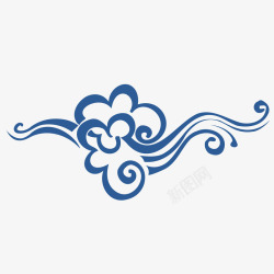 中国古风传统纹样祥云海浪透明图案AI矢量47素材