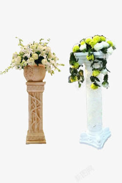 花柱立柱鲜花素材