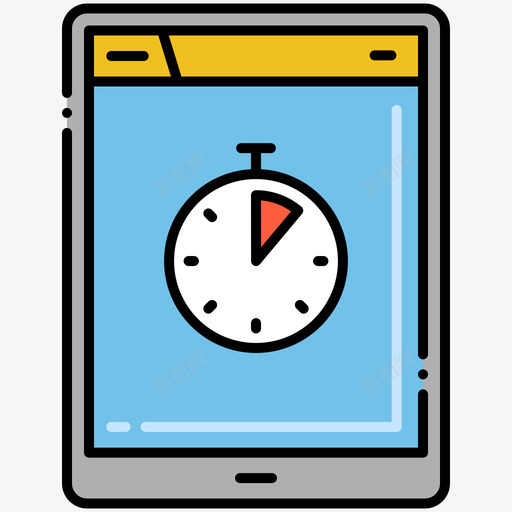 计时器ux和ui图标线性颜色svg_新图网 https://ixintu.com 计时器 图标 线性 颜色