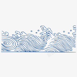 中国古风传统纹样祥云海浪透明图案AI矢量37素材