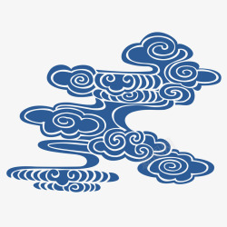 中国古风传统纹样祥云海浪透明图案AI矢量91素材