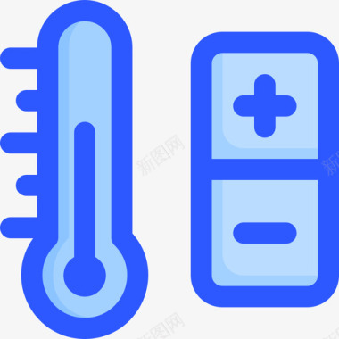 智能温度智能家居38蓝色图标