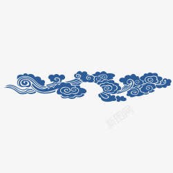 中国古风传统纹样祥云海浪透明图案AI矢量98素材