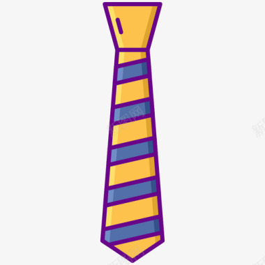 领带80年代怀旧线条色彩图标