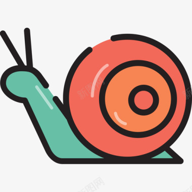 蜗牛野营172线形颜色图标