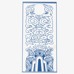 中国古风传统纹样祥云海浪透明图案AI矢量46素材