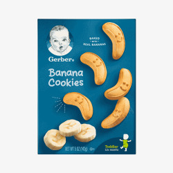Gerber美国嘉宝gerber香蕉形状曲奇142g婴幼儿辅食高清图片
