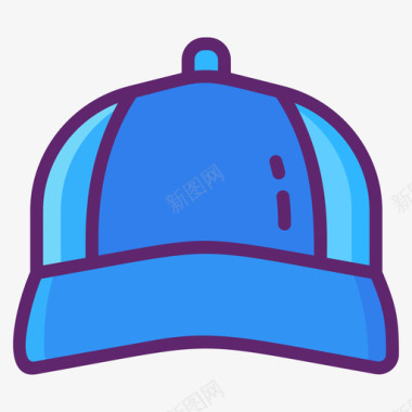 棒球帽66号线颜色图标