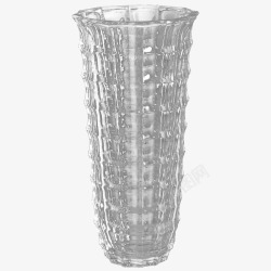 大号花瓶创意大号凹纹透明玻璃花瓶摆件高清图片